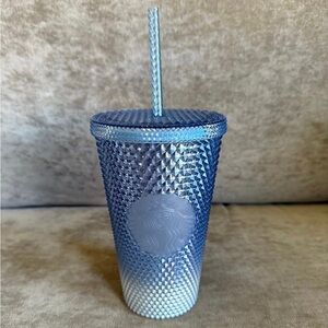 Starbucks blue and silver ombre tumbler